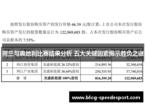 荷兰与奥地利比赛结果分析 五大关键因素揭示胜负之谜